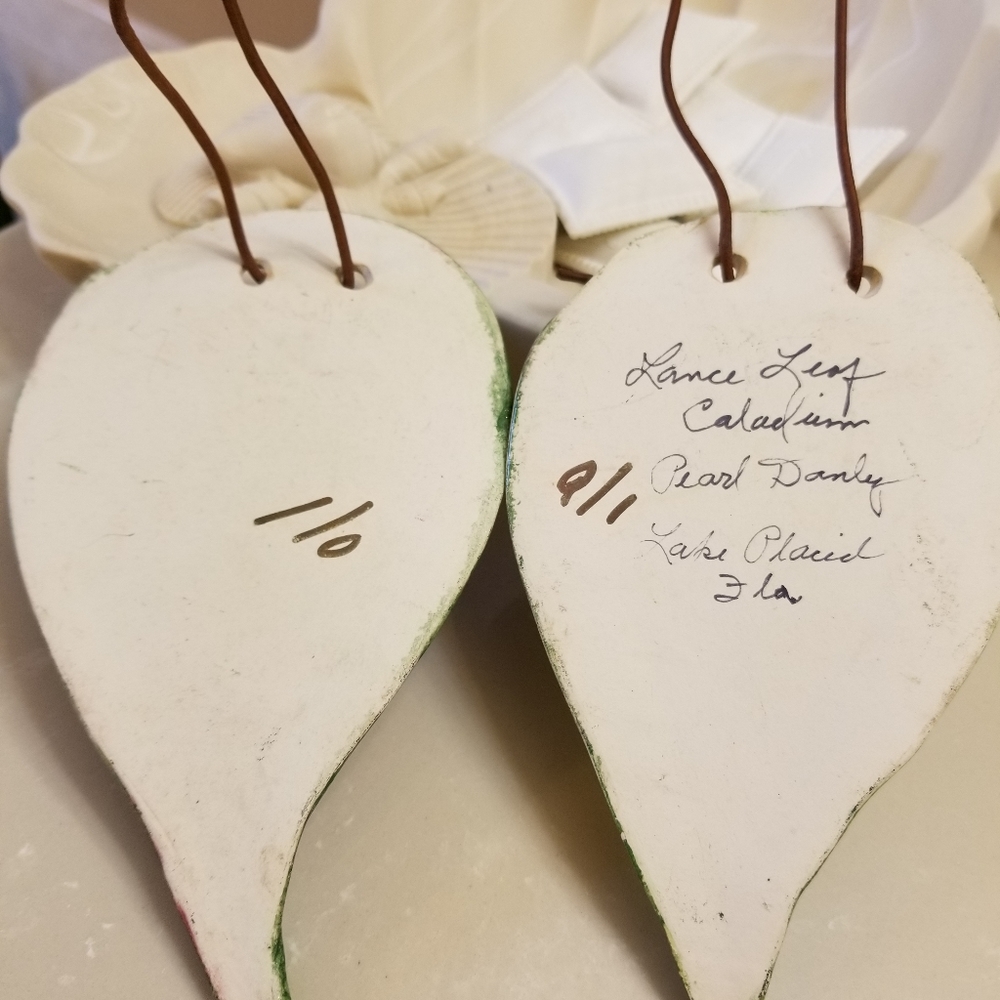 Caladium leaf wall hanging - Picture 2 of 5